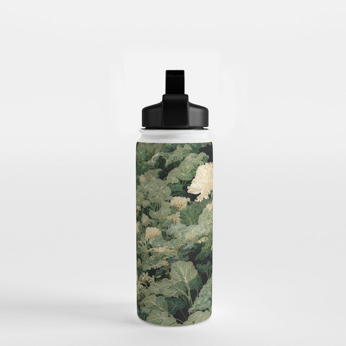 Japanese Wall Art Flower Poster maximalist wall art floral Japandi Wall Art botanical Sage Green Art Water Bottle Gallery Image 2
