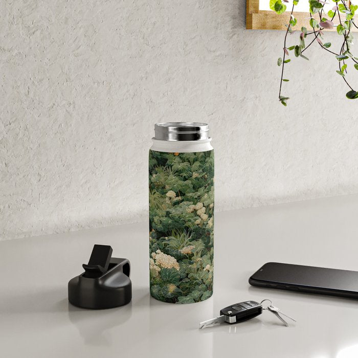 Japanese Wall Art Flower Poster maximalist wall art floral Japandi Wall Art botanical Sage Green Art Water Bottle Gallery Image 4
