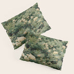 Japanese Wall Art Flower Poster maximalist wall art floral Japandi Wall Art botanical Sage Green Art Pillow Sham Gallery Image 3