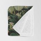 Japanese Wall Art Flower Poster maximalist wall art floral Japandi Wall Art botanical Sage Green Art Throw Blanket Gallery Image 3
