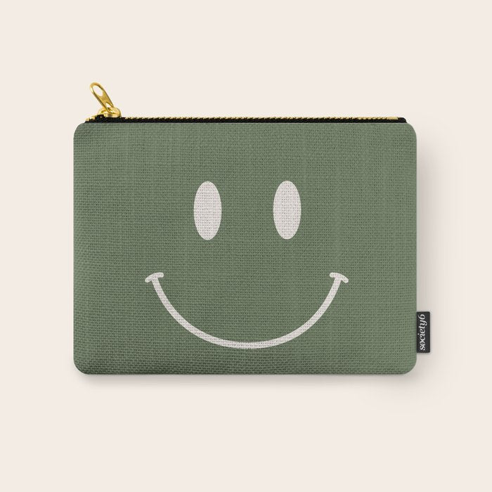Smile Muted Green Carry All Pouch Gallery Image 1