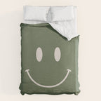 Smile Muted Green Duvet Cover Gallery Image 6