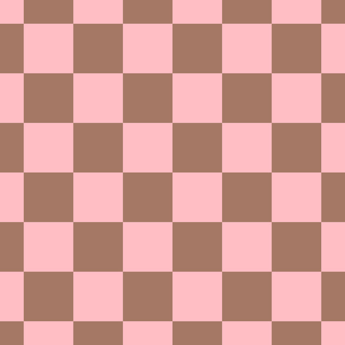 Checkered Check Checkerboard Pattern in Mocha Brown and Light Pink Coffee Mug Gallery Image 2