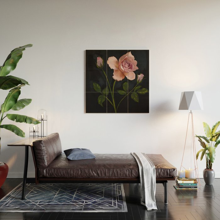Rose Stem Wood Wall Art Gallery Image 2