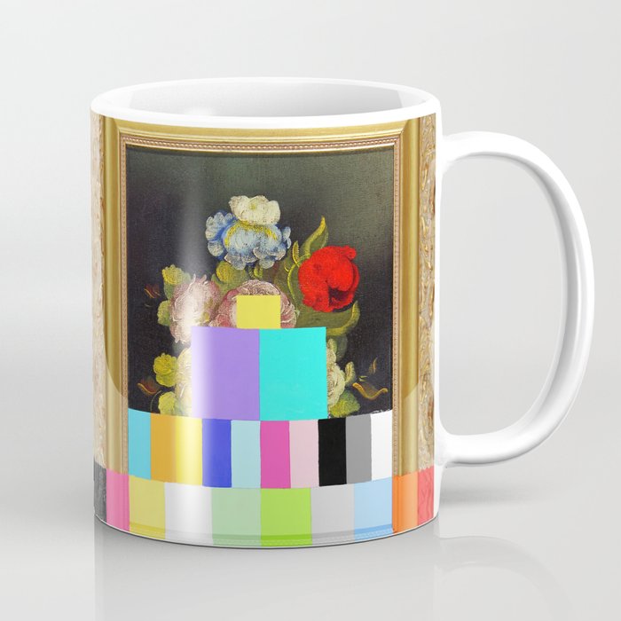 A Painting of Flowers With Color Bars Coffee Mug Gallery Image 1