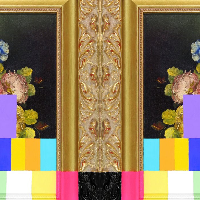 A Painting of Flowers With Color Bars Coffee Mug Gallery Image 2