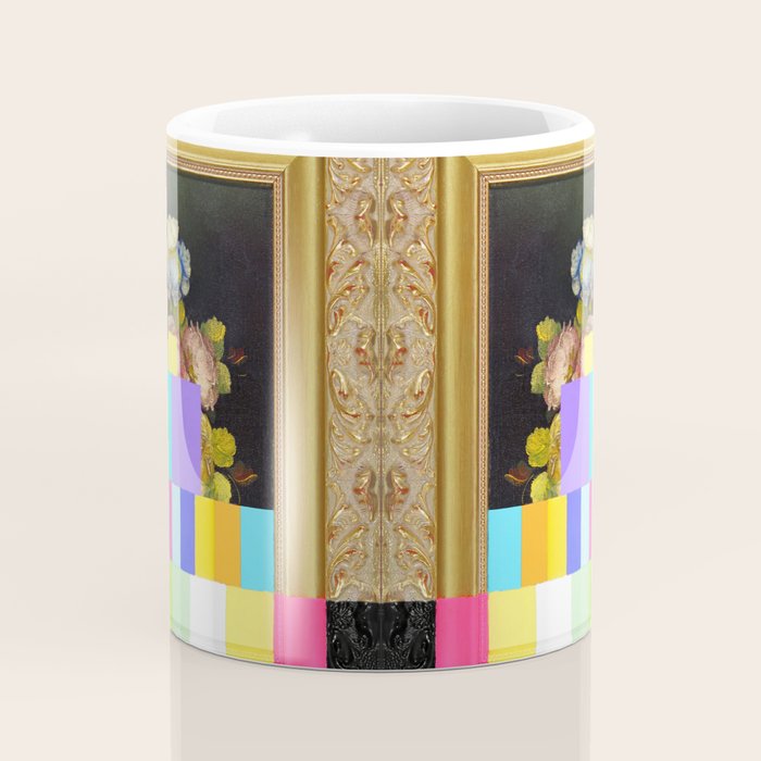 A Painting of Flowers With Color Bars Coffee Mug Gallery Image 4