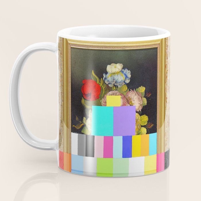 A Painting of Flowers With Color Bars Coffee Mug Gallery Image 3