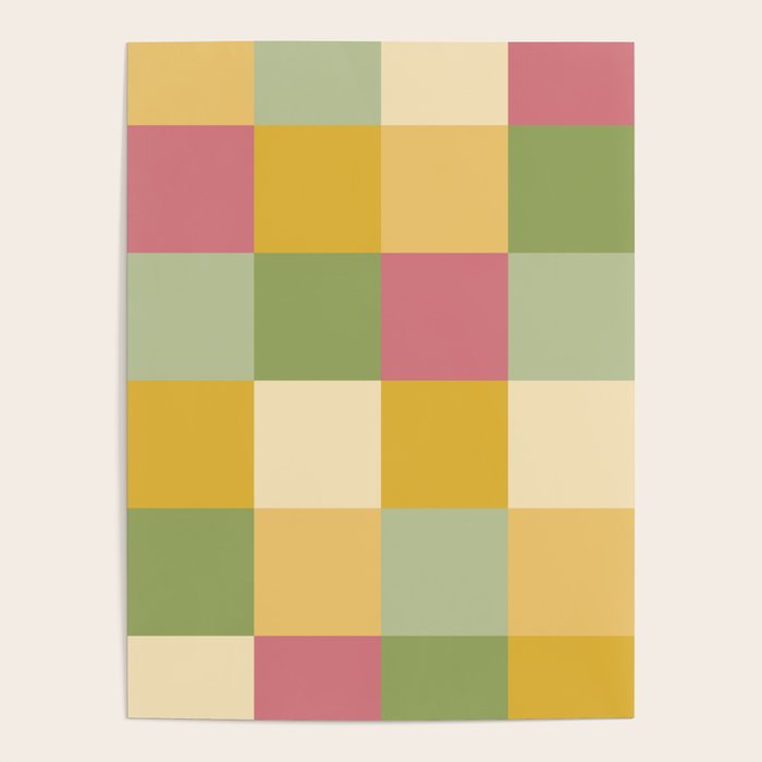 Bold Vintage Checks Pattern - Large XIX Poster Gallery Image 4