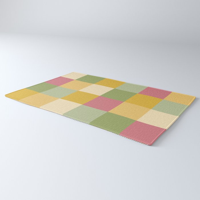 Bold Vintage Checks Pattern - Large XIX Rug Gallery Image 3