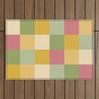 Bold Vintage Checks Pattern - Large XIX Outdoor Rug Gallery Image 1