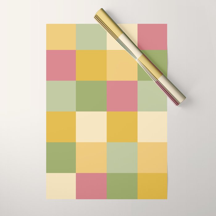 Bold Vintage Checks Pattern - Large XIX Wrapping Paper Gallery Image 1