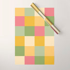 Bold Vintage Checks Pattern - Large XIX Wrapping Paper Gallery Image 1