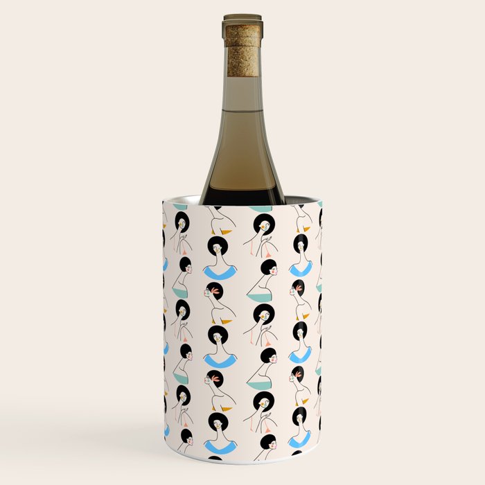 Retro Ladies Pattern Wine Chiller Gallery Image 1