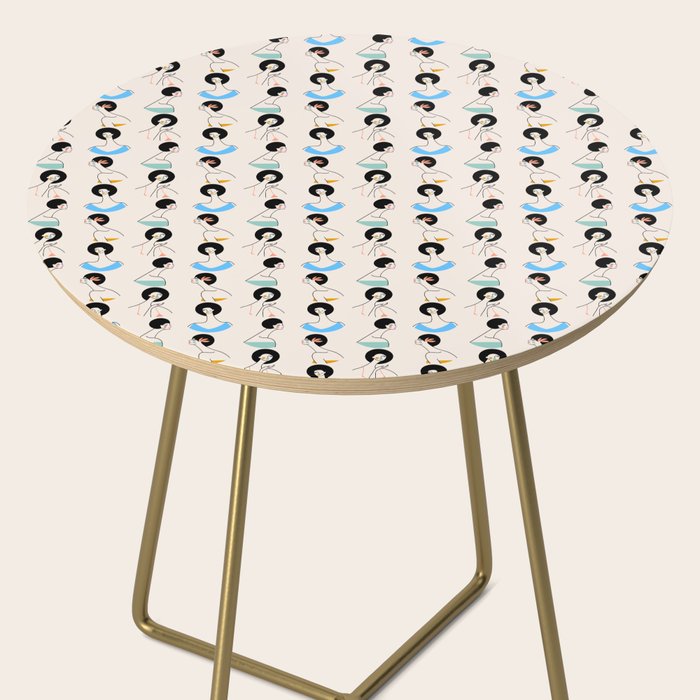 Retro Ladies Pattern Side Table Gallery Image 2
