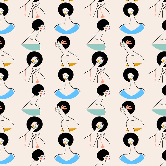 Retro Ladies Pattern Coffee Mug Gallery Image 2