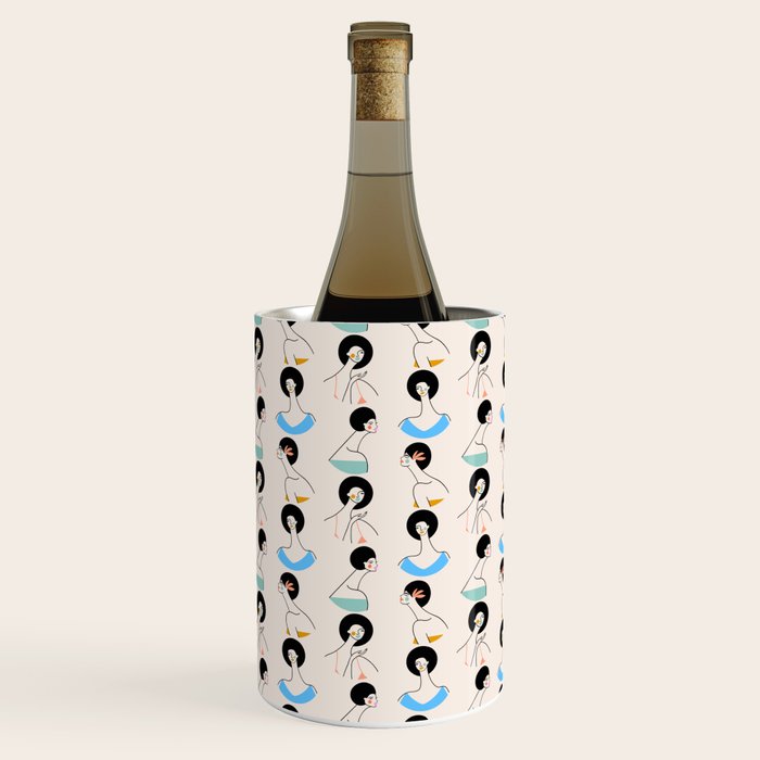 Retro Ladies Pattern Wine Chiller Gallery Image 3