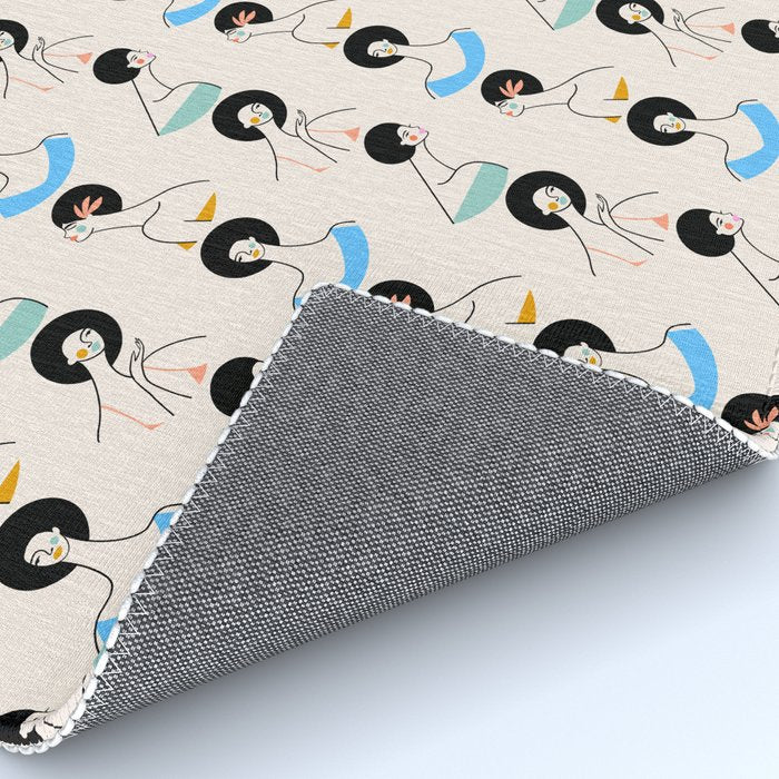Retro Ladies Pattern Rug Gallery Image 4