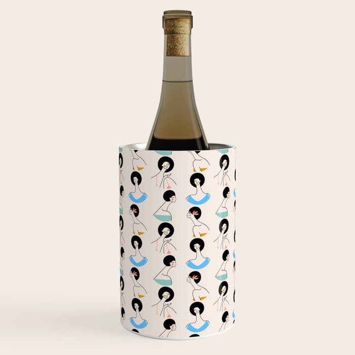 Retro Ladies Pattern Wine Chiller Gallery Image 2