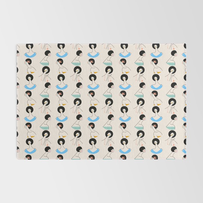 Retro Ladies Pattern Rug Gallery Image 2