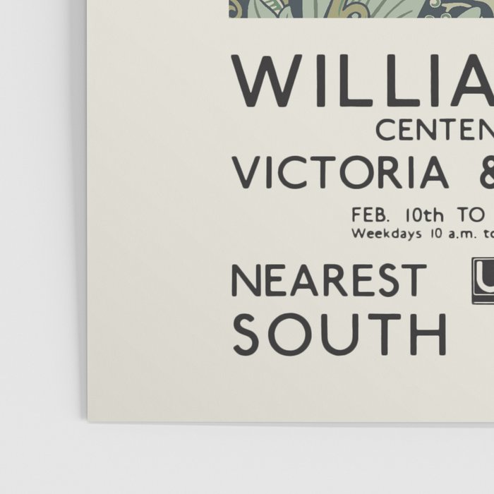 William Morris - Exhibition poster for The Victoria and Albert Museum, London, 1934 Poster Gallery Image 3