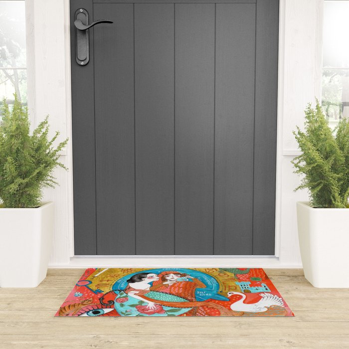Spiritual tea leaf reading good fortune ladies Welcome Mat Gallery Image 3