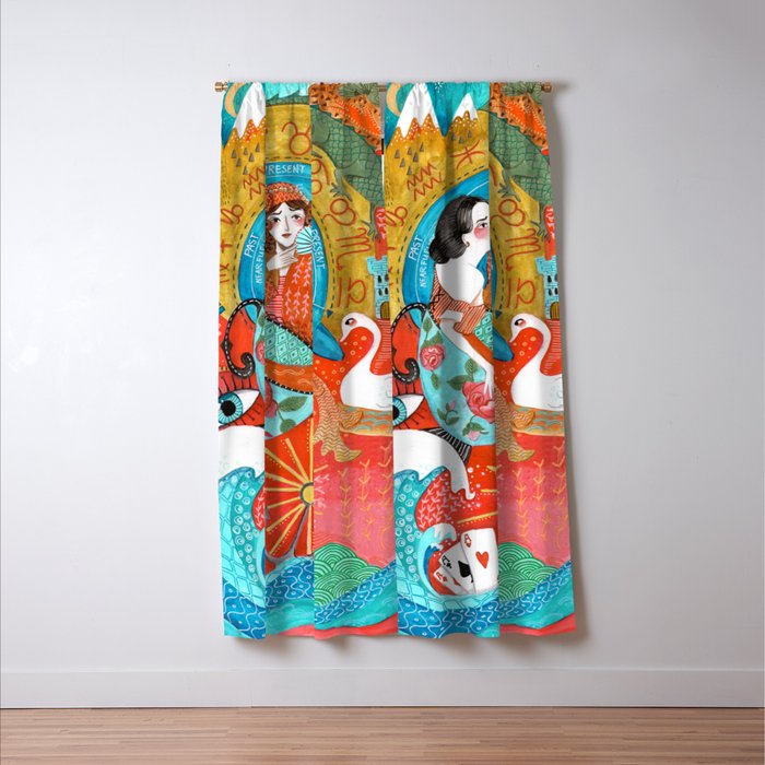 Spiritual tea leaf reading good fortune ladies Window Curtain Gallery Image 3