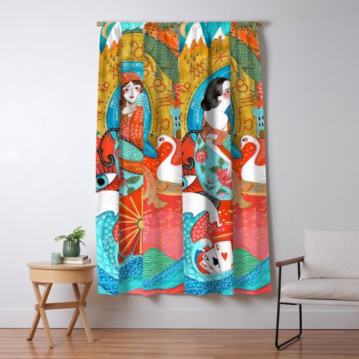 Spiritual tea leaf reading good fortune ladies Window Curtain Gallery Image 5