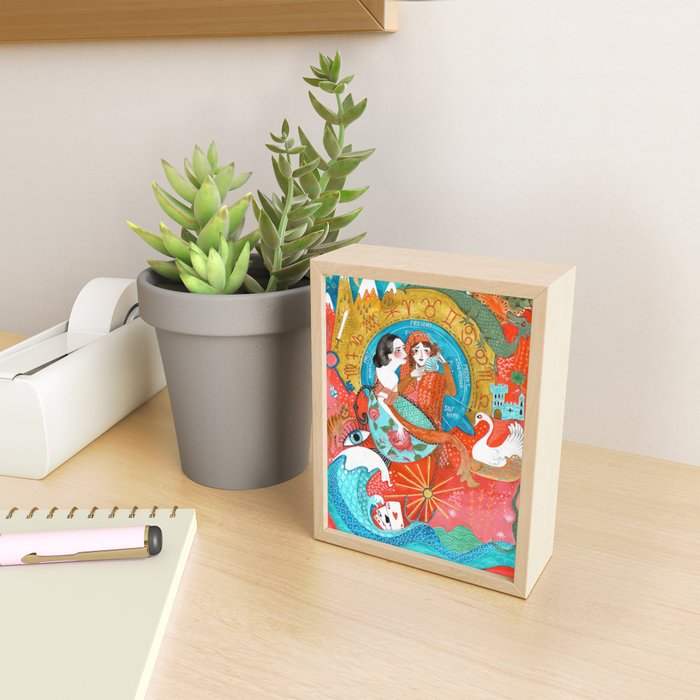Spiritual tea leaf reading good fortune ladies Mini Art Print Gallery Image 2