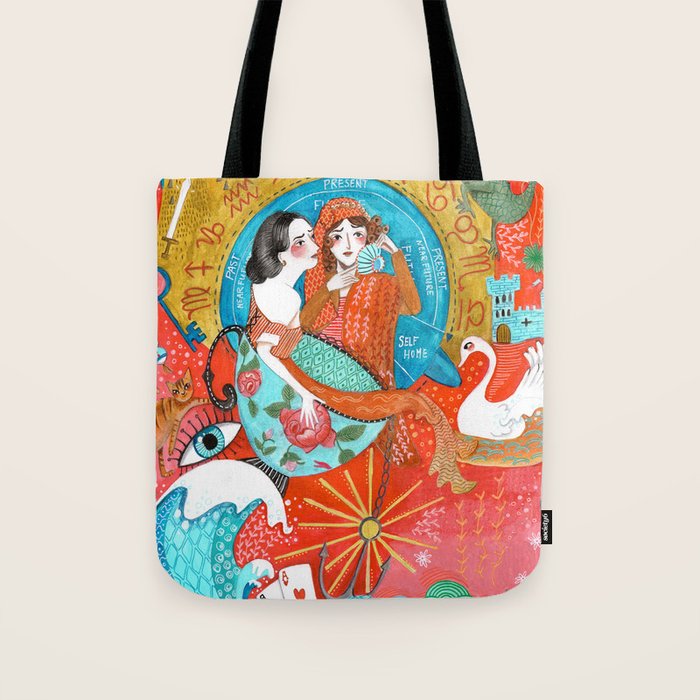 Spiritual tea leaf reading good fortune ladies Tote Bag Gallery Image 1