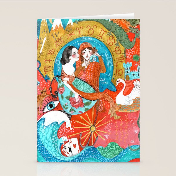 Spiritual tea leaf reading good fortune ladies Stationery Card Gallery Image 2