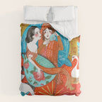 Spiritual tea leaf reading good fortune ladies Duvet Cover Gallery Image 6