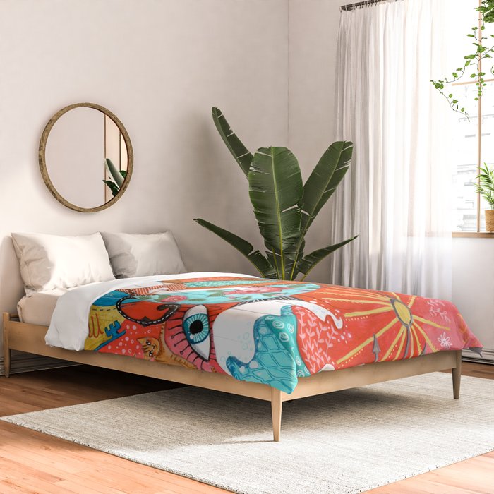 Spiritual tea leaf reading good fortune ladies Comforter Gallery Image 2