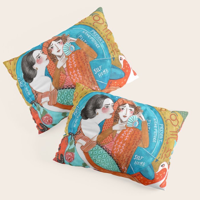 Spiritual tea leaf reading good fortune ladies Pillow Sham Gallery Image 3