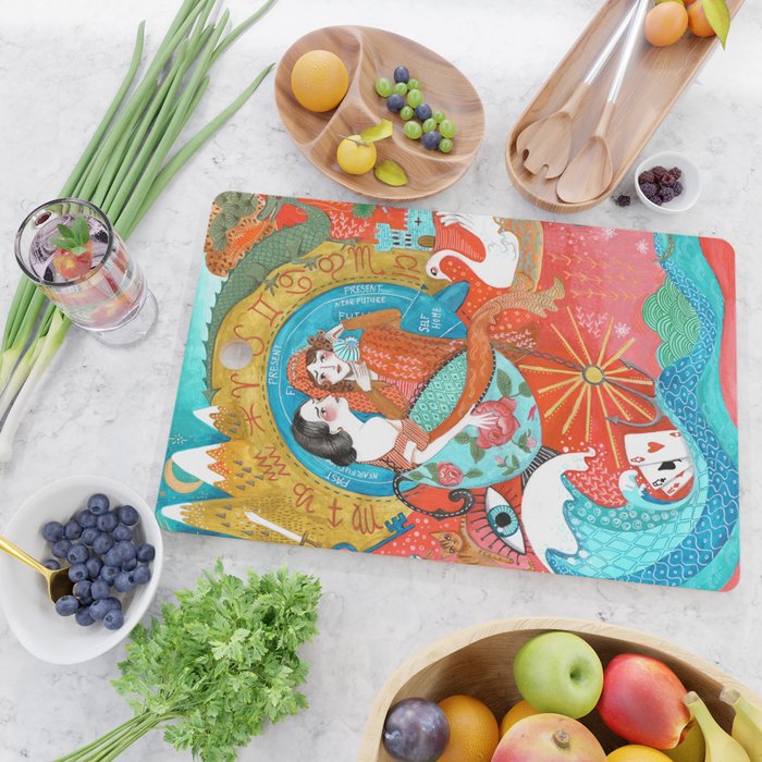 Spiritual tea leaf reading good fortune ladies Cutting Board Gallery Image 2