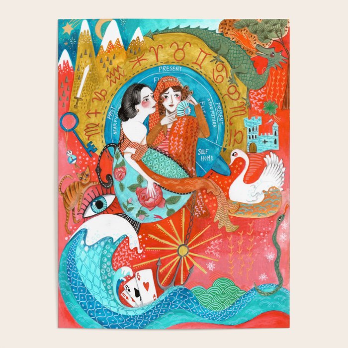 Spiritual tea leaf reading good fortune ladies Poster Gallery Image 1