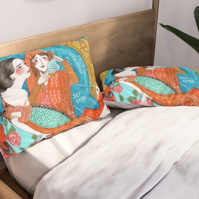 Spiritual tea leaf reading good fortune ladies Pillow Sham Gallery Image 2