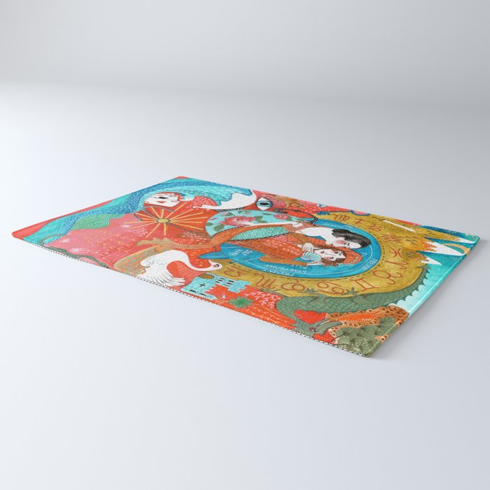 Spiritual tea leaf reading good fortune ladies Rug Gallery Image 3