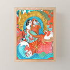Spiritual tea leaf reading good fortune ladies Mini Art Print Gallery Image 1