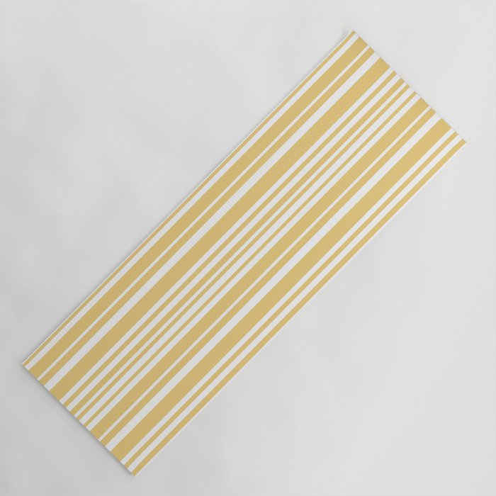 Classic Stripes XLIV - Pastel Yellow Yoga Mat Gallery Image 1
