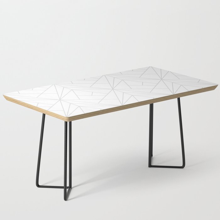 Geometric Soft Grey Silver Modern Pattern Coffee Table Gallery Image 1