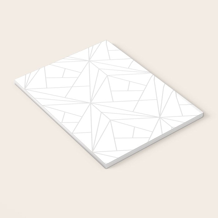 Geometric Soft Grey Silver Modern Pattern Notebook Gallery Image 3