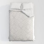Geometric Soft Grey Silver Modern Pattern Duvet Cover Gallery Image 6
