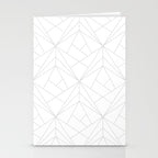 Geometric Soft Grey Silver Modern Pattern Stationery Card Gallery Image 2