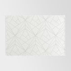 Geometric Soft Grey Silver Modern Pattern Rug Gallery Image 2