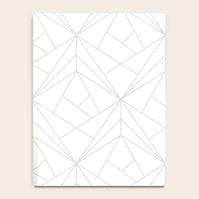 Geometric Soft Grey Silver Modern Pattern Notebook Gallery Image 4