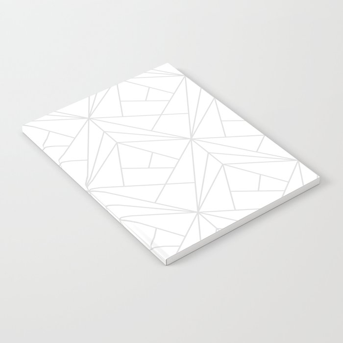 Geometric Soft Grey Silver Modern Pattern Notebook