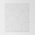 Geometric Soft Grey Silver Modern Pattern Throw Blanket Gallery Image 2