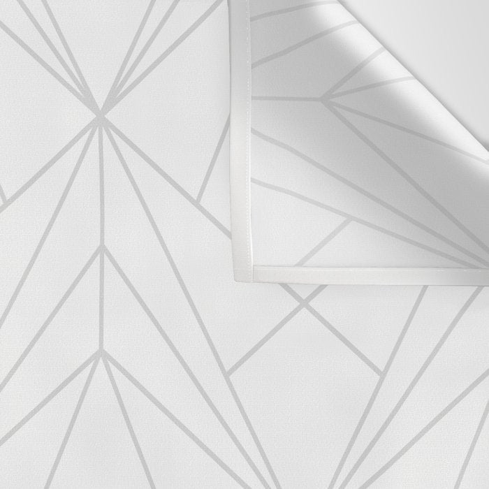 Geometric Soft Grey Silver Modern Pattern Wall Tapestry Gallery Image 3