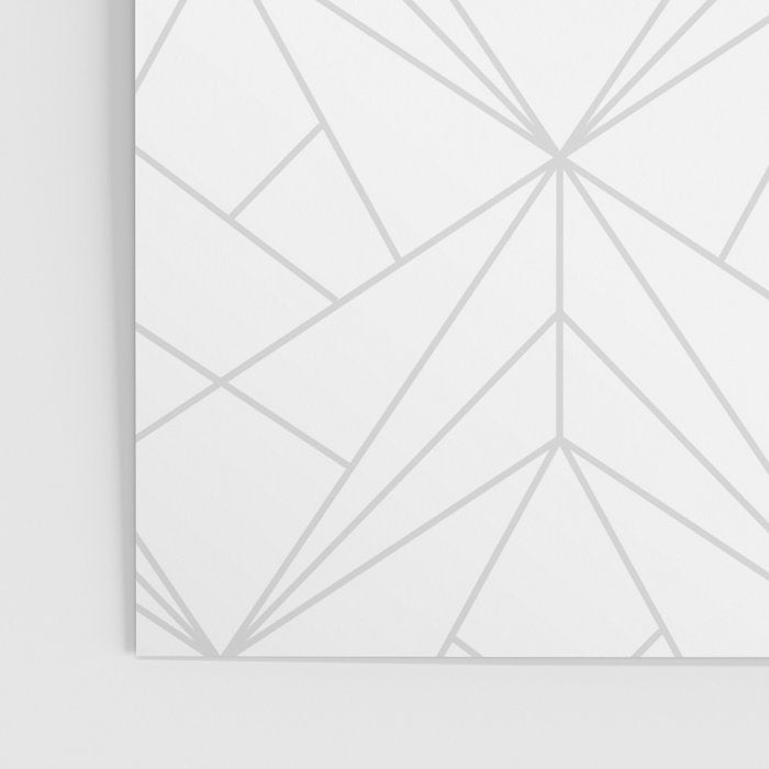 Geometric Soft Grey Silver Modern Pattern Poster Gallery Image 3